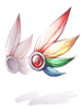 Costume Rainbow Ears Feather